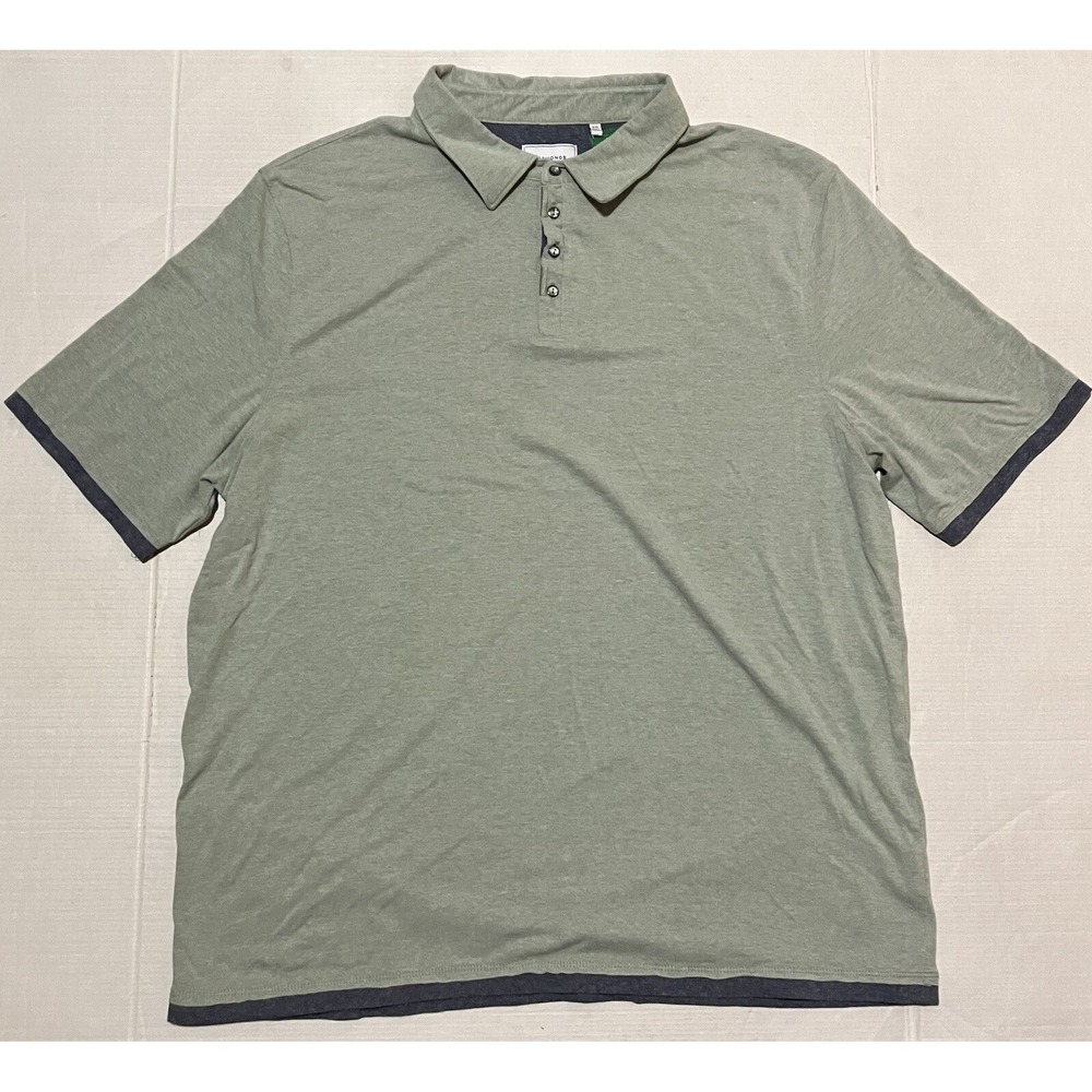 7 Diamonds Mens XXL Polo Shirt Short Sleeve Golf Light Green‎ Stretch Outdoor
